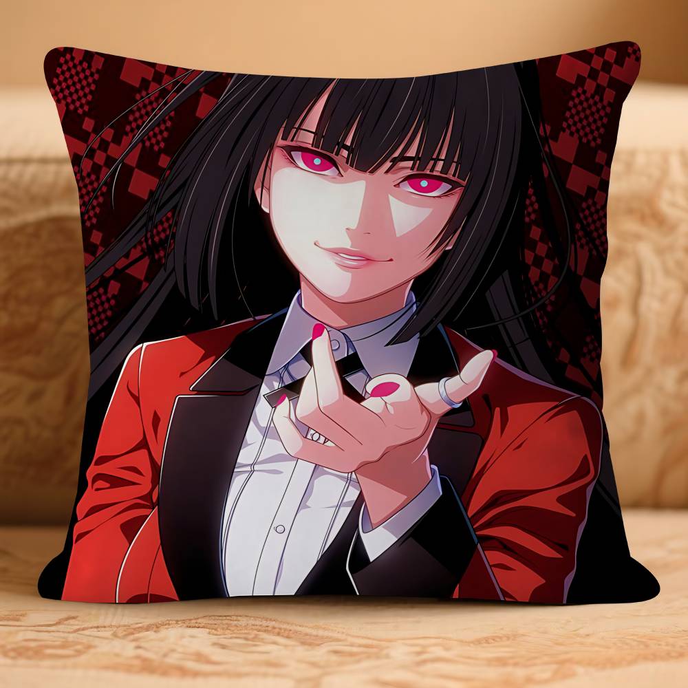 

KakeguruiS Jabami Y-Yumeko Pillow Case Removable Washable Cushion Cover – All-Season Soft Linen 16x16Inch