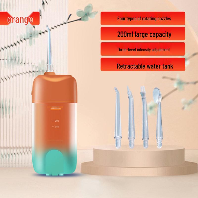 Портативный ультразвуковой электрический ирригатор для полости рта с телескопическим резервуаром - Водонепроницаемый очиститель полости рта и удалитель зубного камня.