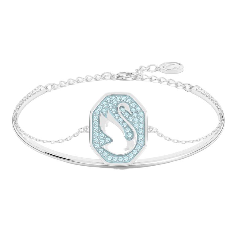 Swarovski Swan shape bracelet women s silver 5628552 серебряный