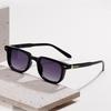 SO&EI Mode Quadratisch Damen Luxus Sonnenbrille Vintage Nieten Herren Blau Grün Tönungen UV400 Trendige Sonnenbrillen