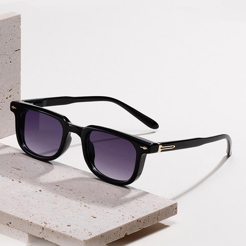 SO&EI Mode Quadratisch Damen Luxus Sonnenbrille Vintage Nieten Herren Blau Grün Tönungen UV400 Trendige Sonnenbrillen