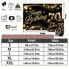Party Backdrop 70Th Birthday Flat Golden Number Round Event Photo Background Front Door Decor