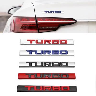 3D Metal Turbo Logo Araba Arka Bagaj Amblemi Rozet Etiket Aksesuarları