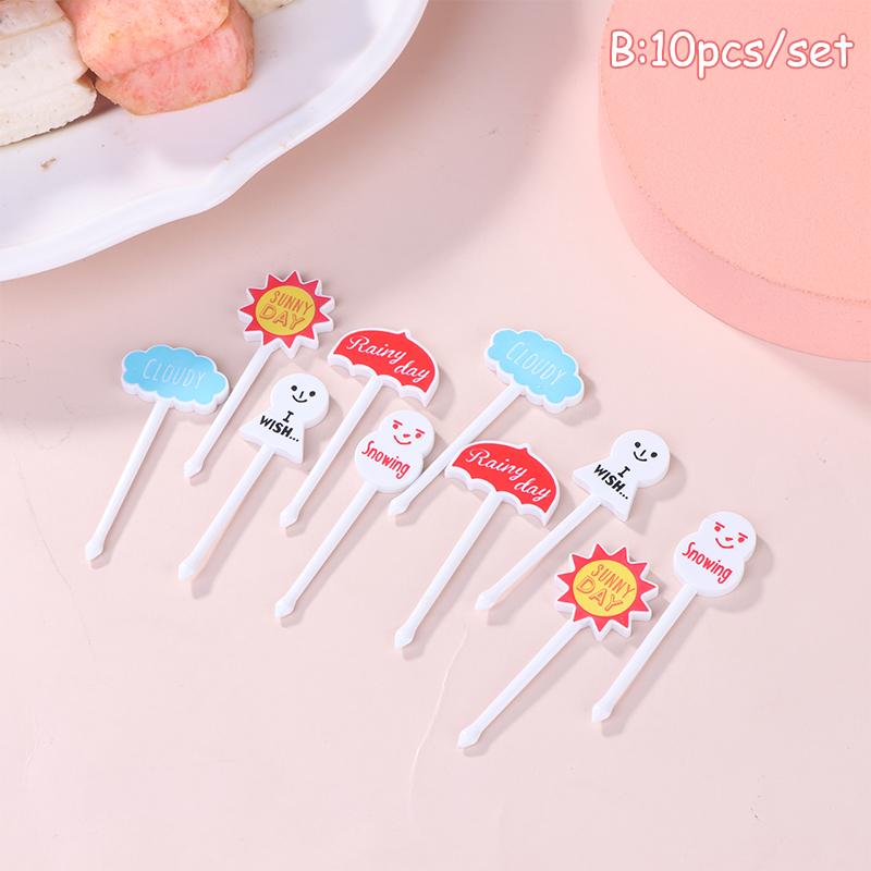 Obstgabeln Weihnachten Bento Gemüse Geschirr Niedlich Mini Kleinkind Kinder Obstgabeln Zahnstocher Kinder Lebensmittelspieße Cartoon