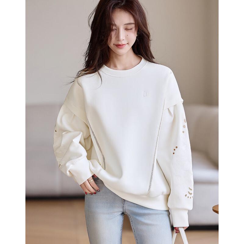 Demana Relaxed Elegant Women's Round Neck Air Layer Sweatshirt