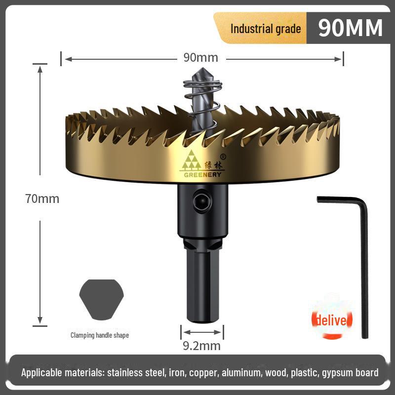 Green Forest High-Speed Steel Hole Opener Drill Bit for Metal and Stainless Steel.