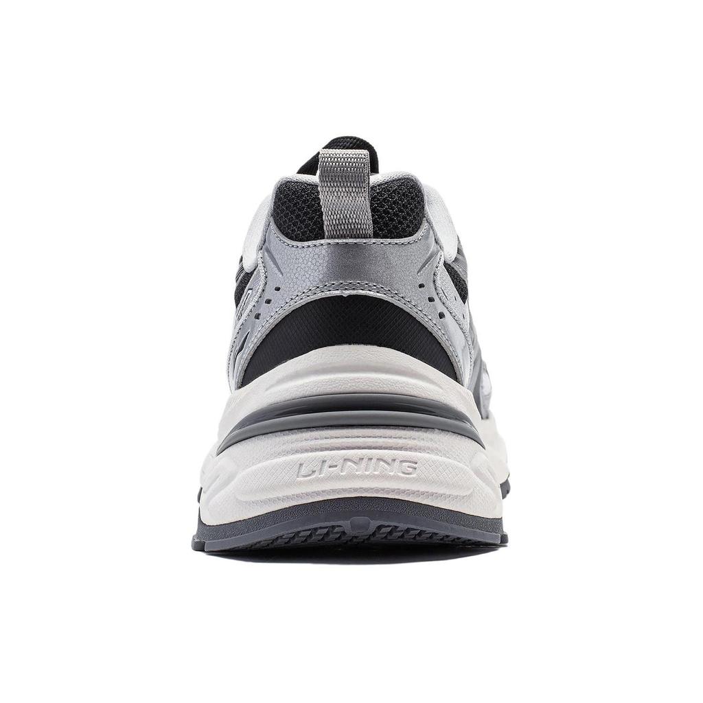 Li Ning Aurora 2K V2 Cushioning Slip Resistant Abrasion Resistant Support Low Top Casual Shoes Men's White Silver AGCU025-1