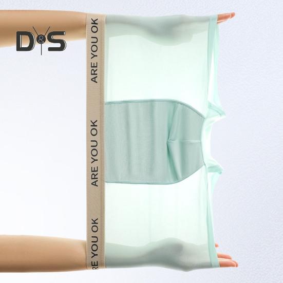 Menn Bokser Undertøy Middels høyde Patchwork Farge Ice Silke Shorts Truser Ultratynn Pustende Sommer Undertøy