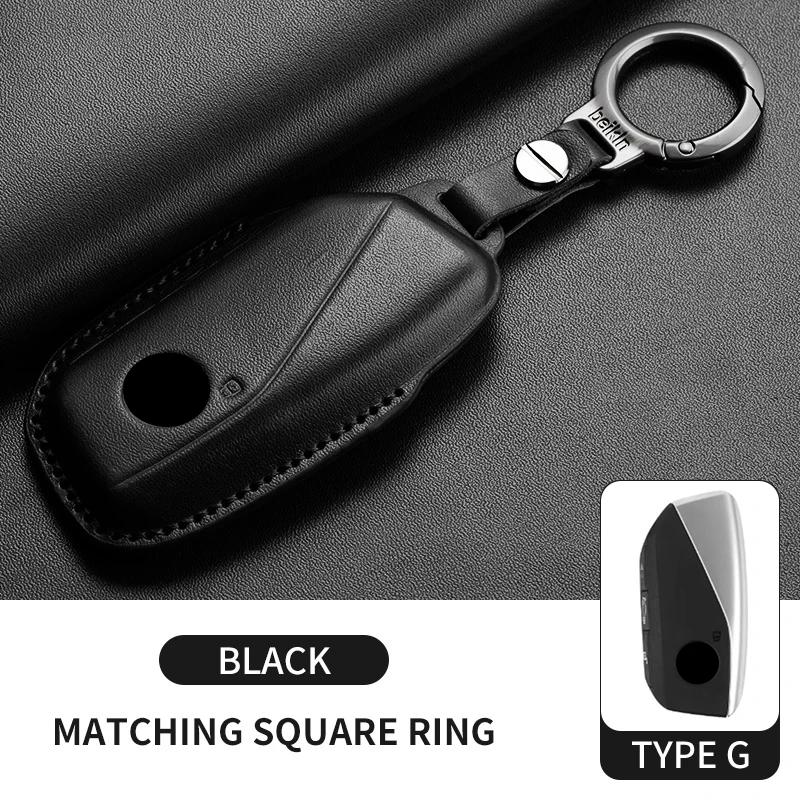 Genuine Leather Auto Smart Key Fob Cover Case Housing Fit For Bmw I7 X7 G07 Lci Ix I20 X1 U11 7 Series G70 G09 Xm U06 G81 M3 Keyless Protector