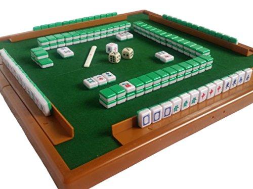 Mini Mahjong Full Set, Portable and Easy To Carry, Folding Table, Includes Scoring Sticks