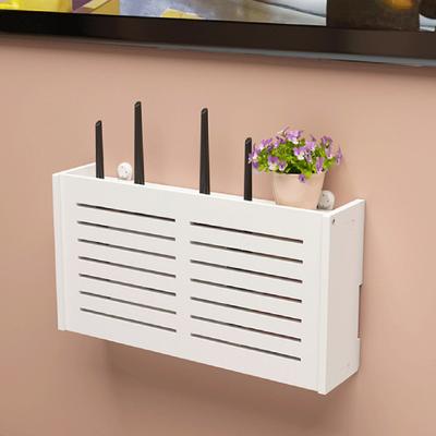 Yousheng úložný box na WiFi router, nástěnný držák, dřevěná police na router, organizér, napájecí prodlužovací kabel, úložný box pro modemový kabel, kryt routeru