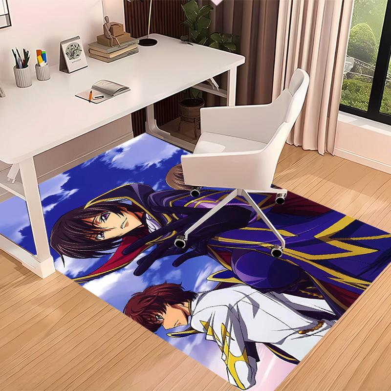 Anime Code Geass Printed Absorbent Washable Carpet,Non-Slip Bathroom Mats,Kitchen Rugs,Living Room Entrance,Camping Picnic Rugs