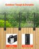 VEVOR Fence Post Extender, 8 Packs 605 mm Barbed Wire Arm, Sturdy Steel Fence Height Extender, Flat or Surface Mounted Barbed Wire Extension Arms