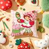 Strawberry S-Shortcake Girl Cushion Cover Plush Fabric Soft Double-Sided Printed Sofa Warm Winter Home Gift Pillow Cover