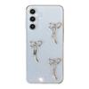 Hollow Bow Glue Transparent Glitter Phone Case for Samsung A14 Love S25 Bow Tie S24 Flower S23