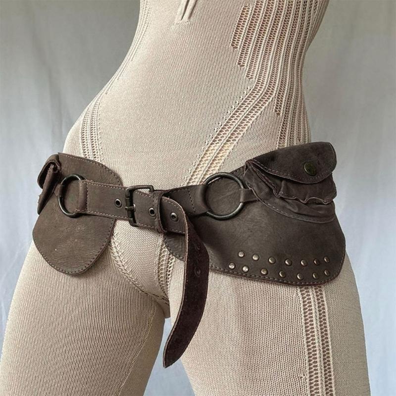 2000s Corset Belt Women Decorative Belt for Pants Dress Rivet Studded Cincher Belt Fashion Fanny Belt for Everyday Use