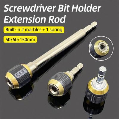 50/60/150mm Screwdriver Bit Holder Drill Extension Rod Hex Shank Self-locking Quick Release Adapter Impact Driver Power Tools