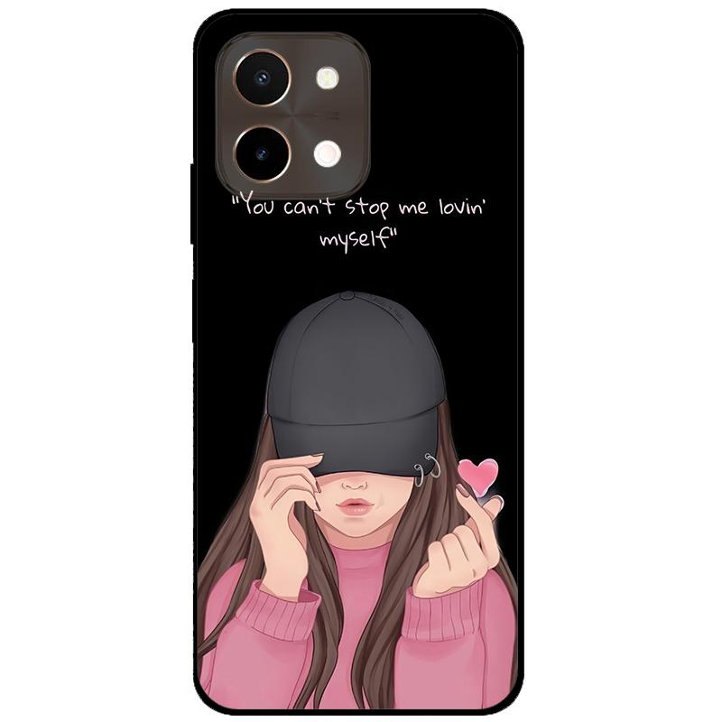 For Vivo Y28 4G Case 6.68'' Black TPU Silicon Cartoon Protection Cover for VivoY28 Y 28 4G Shockproof Capa Wolf Animals Soft Bag