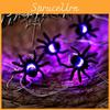 Halloween Decoration Purple Spider Lights Waterproof 2m/5m 20/50 Led Lights Battery/usb Powered