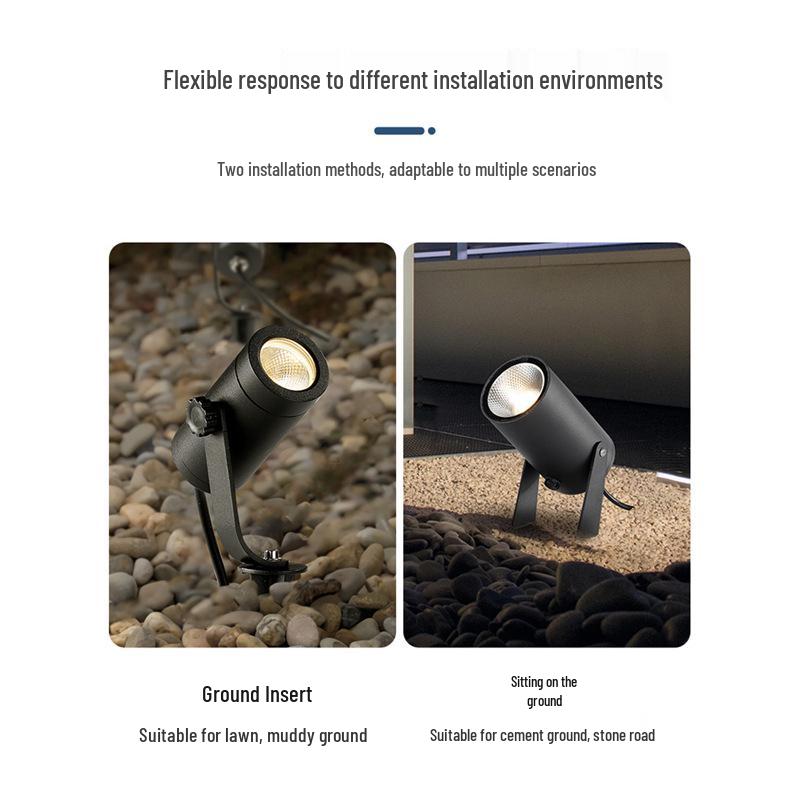 Waterproof Outdoor LED Spotlight for Trees and Gardens - Landscape Lawn Light with Ground Stake, 24V Floodlight