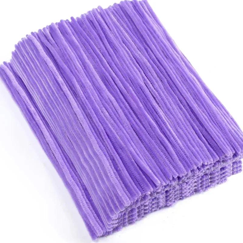 

100-500Pack Chenille Stems Random Mixed Color Twist Sticks Creative Art Handcraft Materials Festival Party DIY Decoration 100PCS фиолетовый
