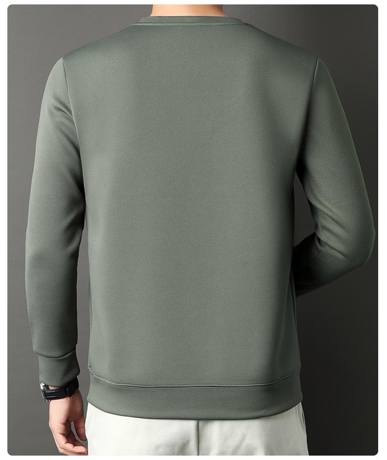 2025 Herren Fleece-gefüttertes lässiges Rundhals warmes Sweatshirt Langarm-T-Shirt Winterkollektion