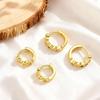 Colored Zircon Earrings for Women Girls,Luxury Minimal Crystal Hoop Earrings,Small Huggie Ear Rings Piercing Jewelry