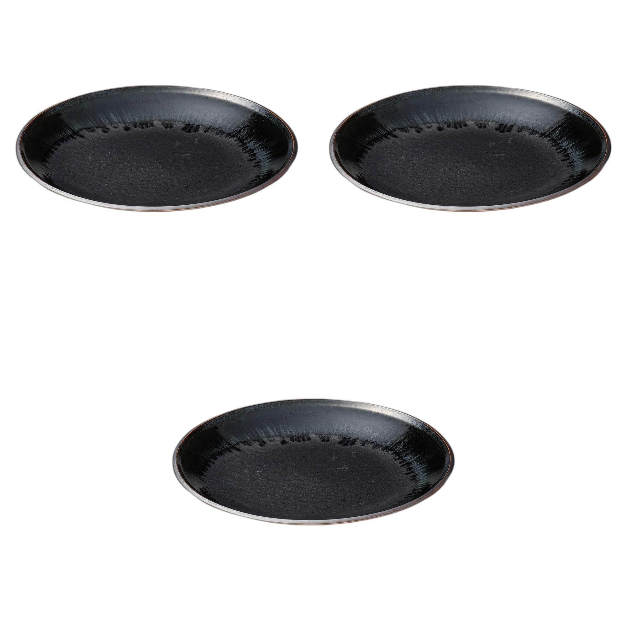 

Set of 3 Green Plates x Ceramic Serving Plates by Setomonohonpo 8.0 [25.4 3.5cm]