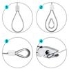 30M Wire Rope Cable Hooks Hanging Kit Flexible PVC Coated Stainless Steel Clothesline