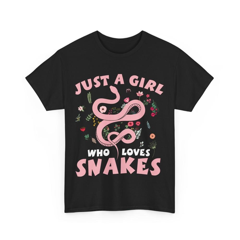 Just A Girl Who Loves Snakes Reptiles Snakes Lovers Women Girls T-Shirt