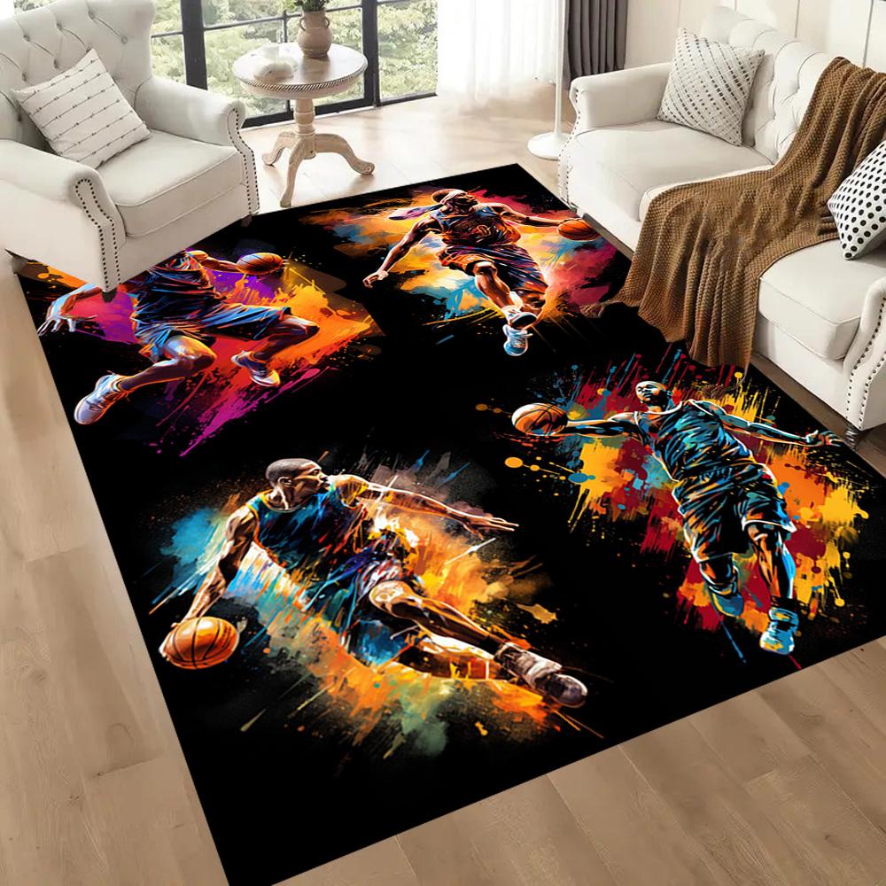 Dynamic Basketball Moves Floor Mats for Living Room, Bedroom and Room Decoration Are Suitable for Gifts.