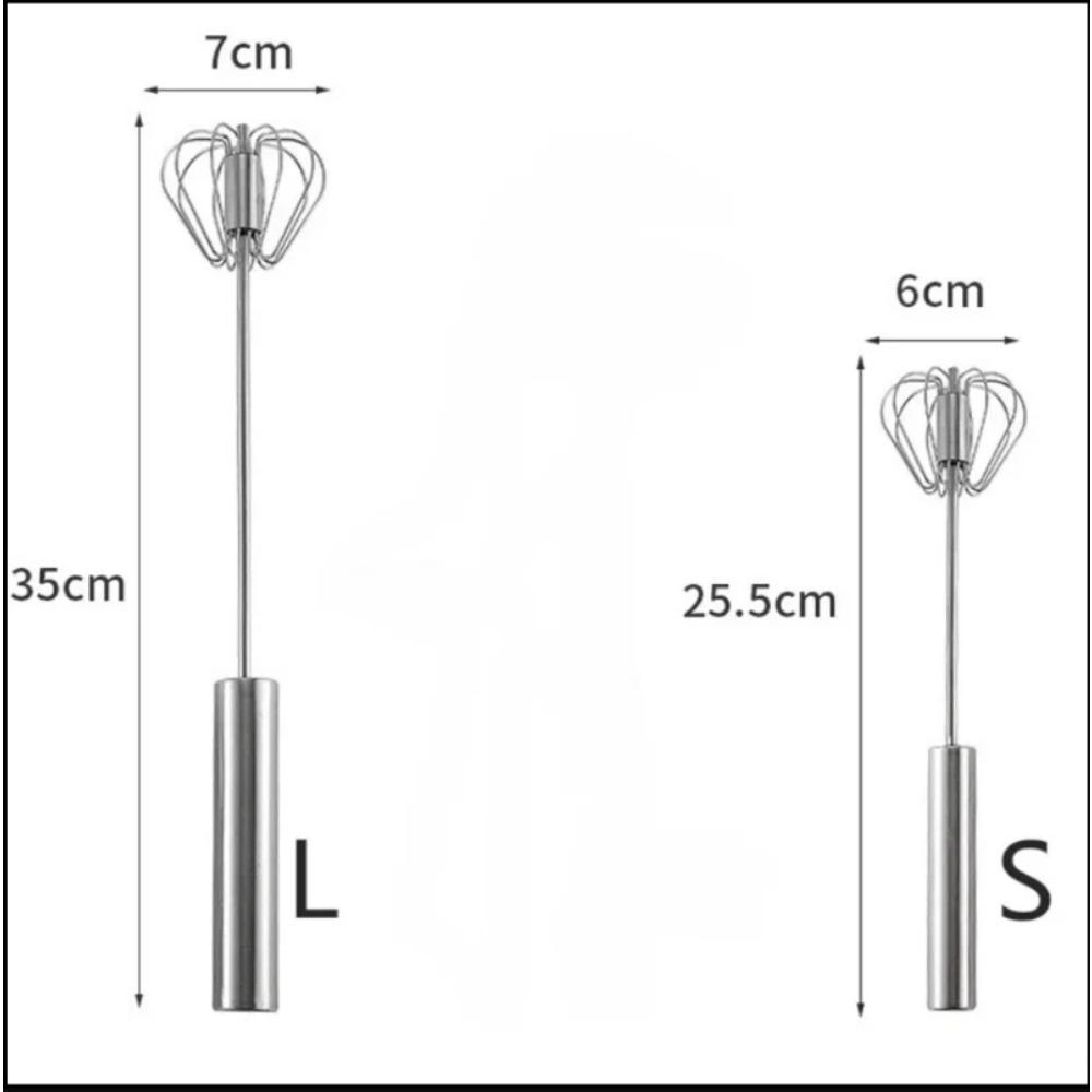 Semi Automatic Mixer Whisk Egg Beater Stainless Steel Manual Hand Mixer Self-Turning Cream Utensils Kitchen Mixer Egg Tools