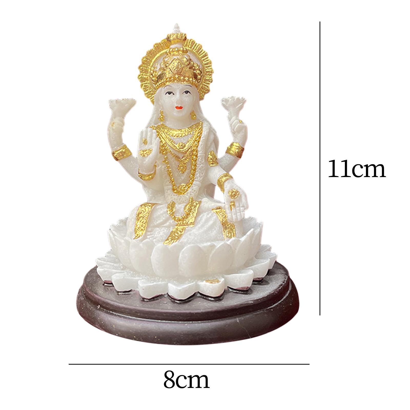 

Hindu Goddess Lakshmi Statue Murti Laxmi Tabletop Ornament Lakshmi Figurine for Office Cabinet Living Room Desk Diwali Gift