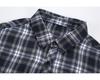 Trendy Retro Plaid Plus Size Casual Men's Short Sleeve Shirt C2175-P24