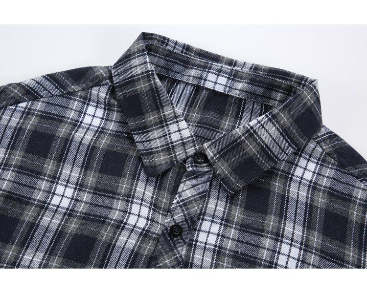 Trendy Retro Plaid Plus Size Casual Men's Short Sleeve Shirt C2175-P24