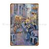 Cafe At Night Montpellier Metal Plaque Poster Cinema Painting Personalized Designer Living Room Tin Sign Poster