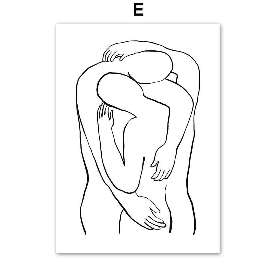 Abstrakcyjne Linie Oczu Twarz Minimalistyczne Nordyckie Plakaty I Grafiki Sztuka Ścienna Obrazy Na Płótnie Do Salonu Dekoracja Domu