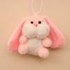Modischer Schlüsselanhänger in Hasenform, Plüschhase mit langen Ohren, Taschenanhänger, Schlüsselanhänger, Handtaschenzubehör für Tierliebhaber