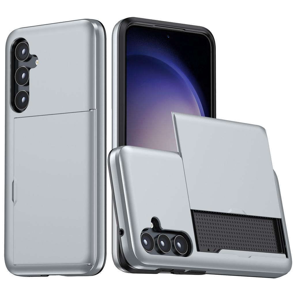 Husă Telefon pentru Samsung Galaxy A55 5G Husă TPU+PC cu Suport Glisant pentru Card