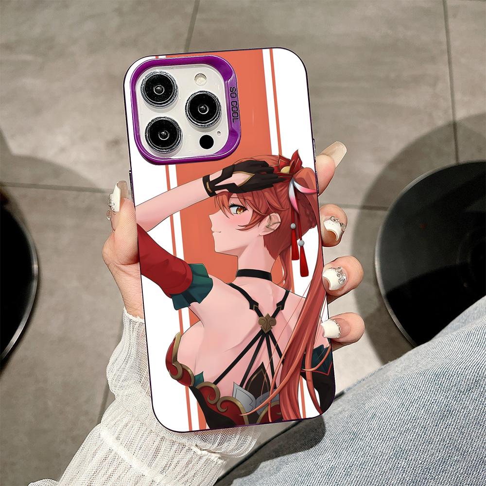 HSR Guinaifen Purple Translucent Mobile Phone Case for iPhone 17 16 15 14 13 12 11 X XR XS Air Pro Max Plus Colorful Cover