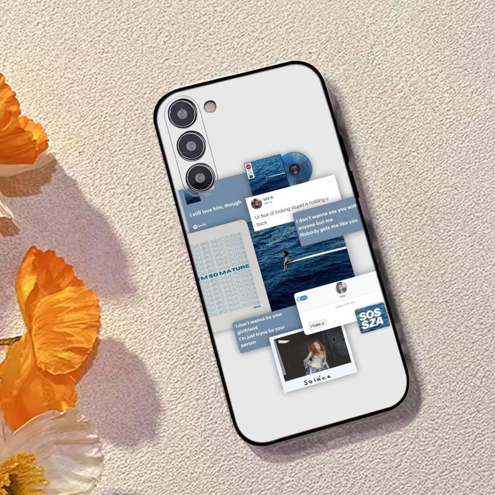 Fashion Singer For S-SZA Phone Case Black Silicone Soft For Samsung Galaxy A73,A72,A71,A70,A53,A52,A51