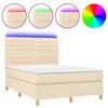 VidaXL Sommier à Lattes de Lit avec Matelas et LED, Lit Rembourré, Lit Double, Lit Adulte de Chambre à Coucher Intérieur, 3135522