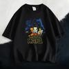 Camiseta Gato Miau Engraçado Masculina 100% Algodão Camiseta Legal Tops Hip Hop Camisetas Estética Harajuku Estampada Gráfica Oversized
