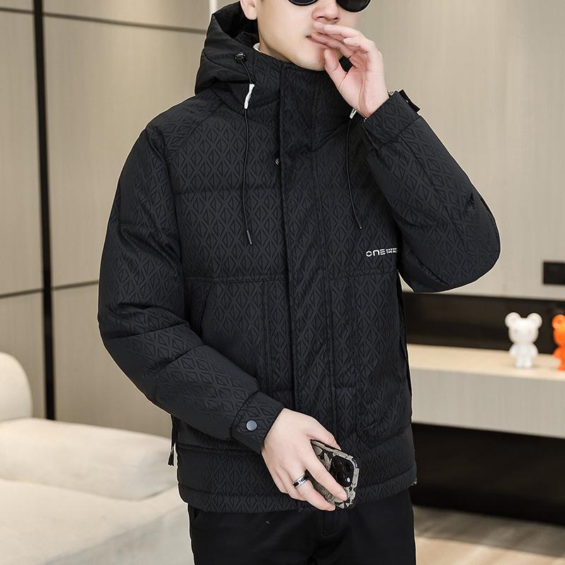 

2025 зимняя защита от холода повседневная ветрозащитная мужская мода воротник-стойка утолщенная мужская одежда утолщенная теплая куртка 5XL 200-107.5 kg чёрный