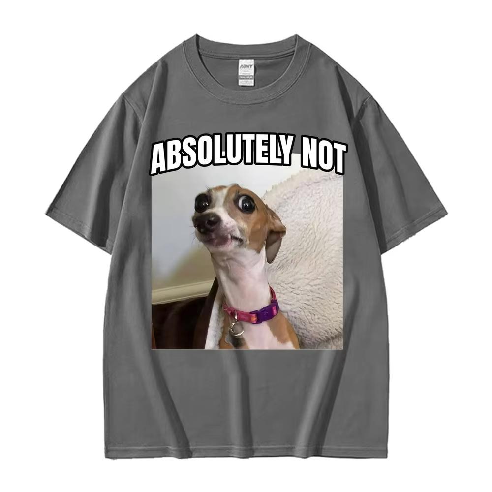 Funny Absolutely Not Dog Parody Meme Graphics T-shirts for Men Women Harajuku Summer Short Sleeve T Shirt Comfort Casual T-shirt