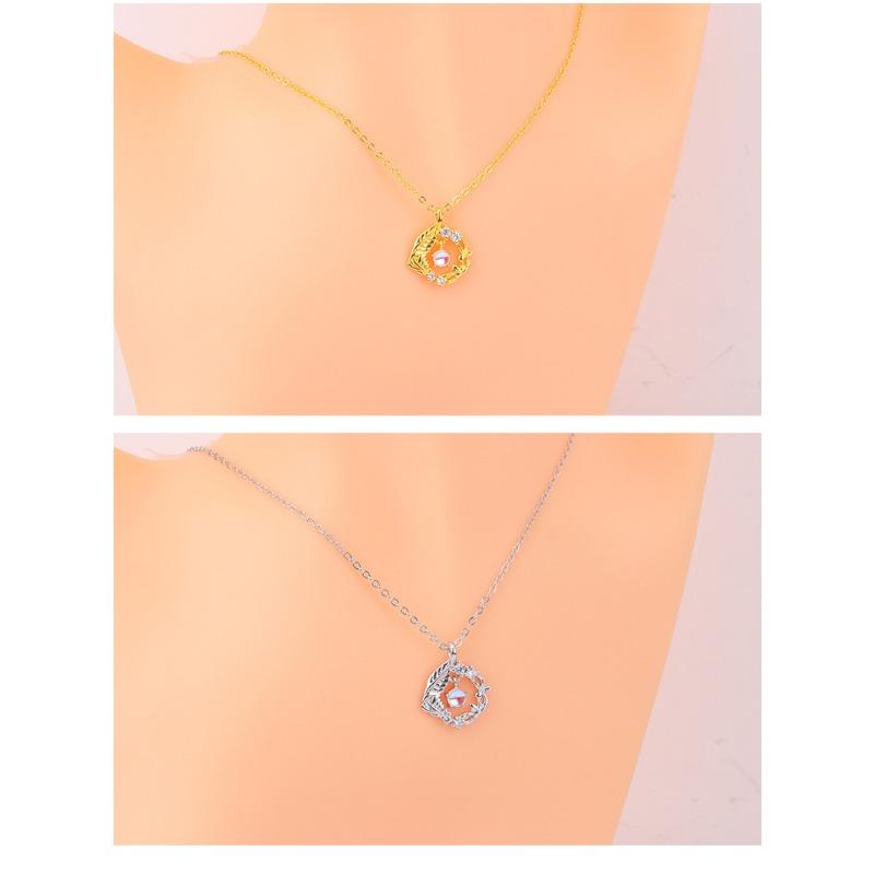 Women Light Luxury Simple Bird Pendant Moonstone Clavicle Necklace For Girlfriend Gift