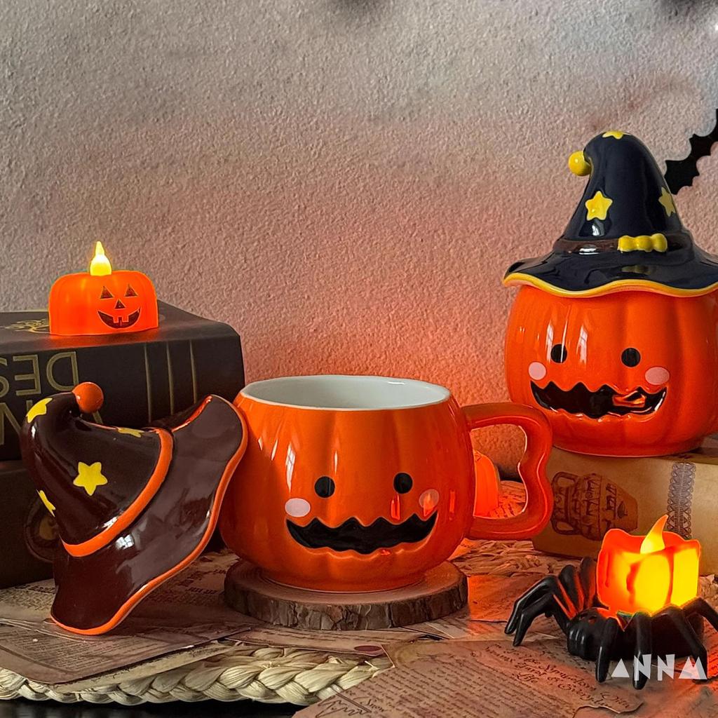 Halloween Pumpkin Mug Decoration, Cute Pumpkin Mug, Ceramic Pumpkin Coffee Mug, Suitable For Men, Women, Friends, Colleagues, Children And Birthdays