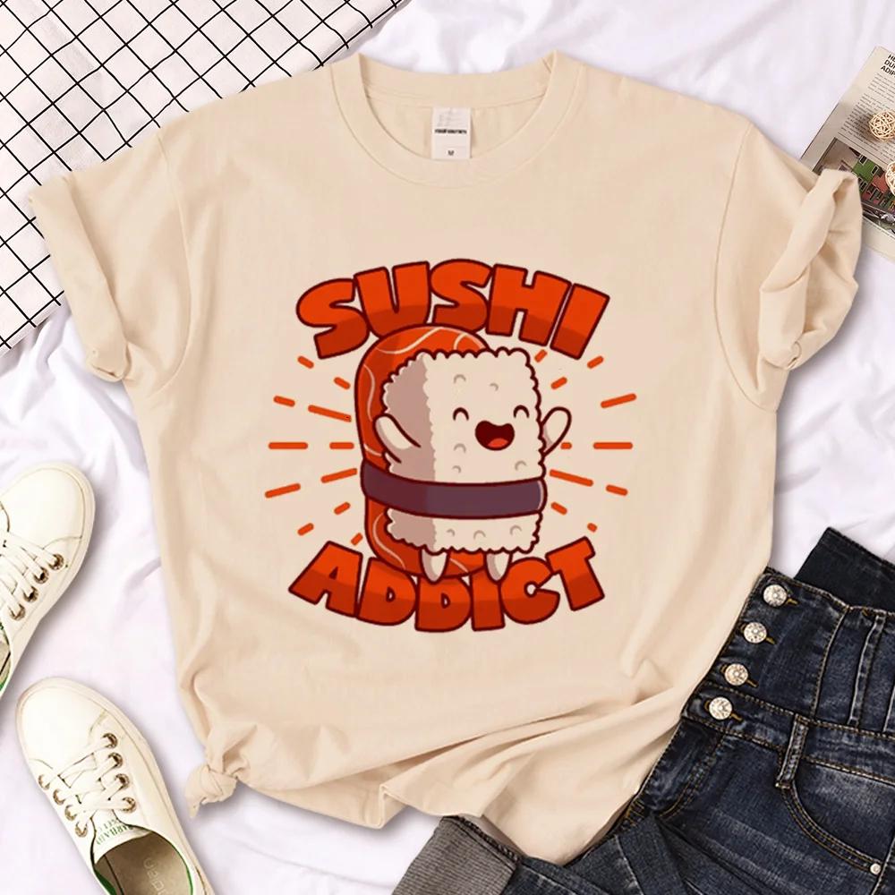 Sushi Shirt T Shirt Women Manga Harajuku Streetwear T Shirt Female Funny Clothes