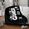 Custom Name Game Controller Theme Printed Blanket - Perfect for Couch, Bed, Travel & Outdoor Use | Machine Washable, Cozy & Durable.