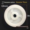 White Nylon Flat Caster Wheel for Furniture, 70mm Drive Wheel